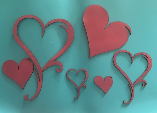 Valentine Artistic Filigree Heart Set of 3
