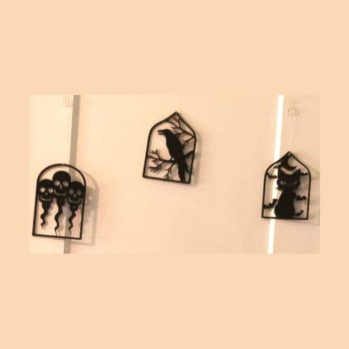 Small Halloween Cutout Hangings. Set of 9 50% Off
