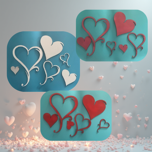 Valentine Artistic Filigree Heart Set of 3