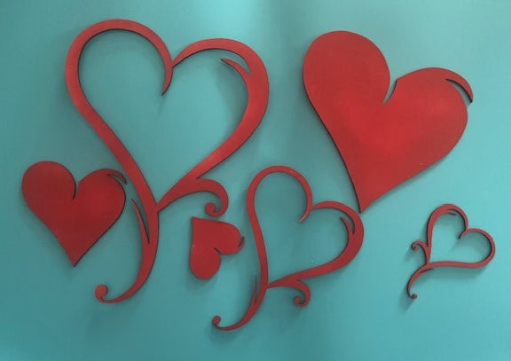 Valentine Artistic Filigree Heart Set of 3
