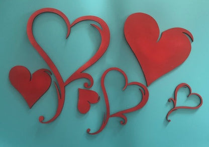 Valentine Artistic Filigree Heart Set of 3