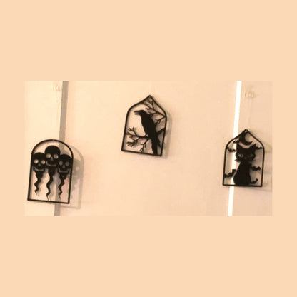 Small Halloween Cutout Hangings. Set of 9 50% Off