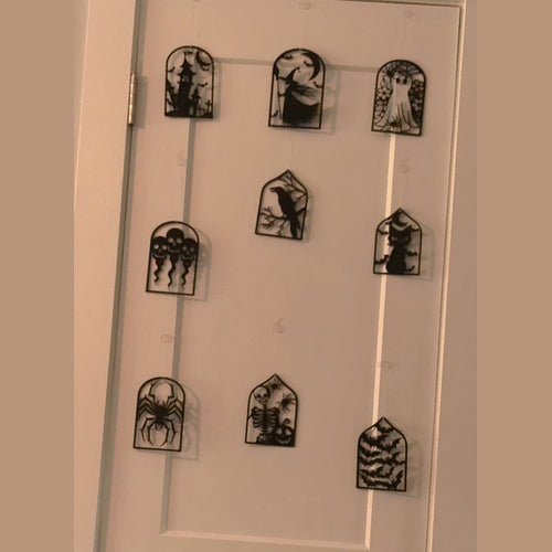 Small Halloween Cutout Hangings. Set of 9 50% Off