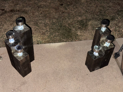 Re-Cycled Wood Solar Patio Light Set