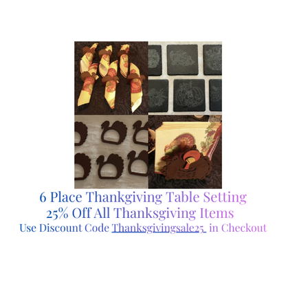 Thanksgiving Table setting. 6 Place Settings 40% Off