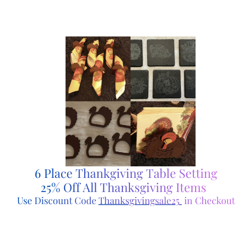 Thanksgiving Table setting. 6 Place Settings 40% Off