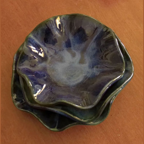 Wavy Stoneware Bowl Set