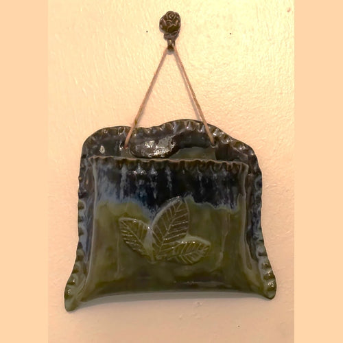 Handmade Stone Ware Wall Pocket